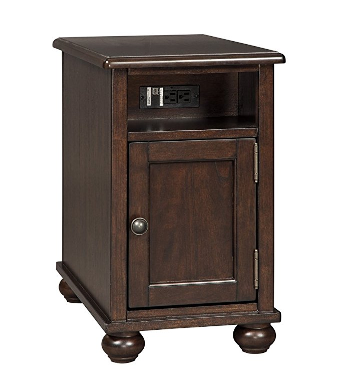 Barilanni Chair Side End Table Dark Brown/Casual