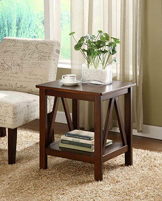 Titian Wood End Table- Antique Tobacco