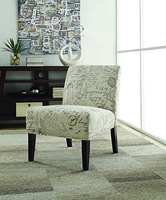 Coaster Traditional Off-White/Grey Accent Chair