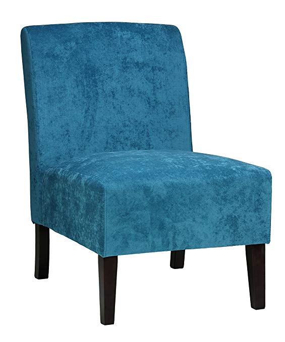 Cortesi Home Chicco Armless Accent Chair, Blue