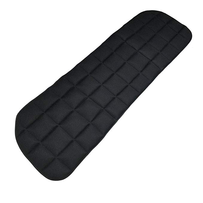 DGQ Bamboo Charcoal Black Rear Bench Car Seat Covers Cushion Universal Fit Non-Slip Breathable Four Seasons Deodorizer Seat Cushion for Car, Office,Home