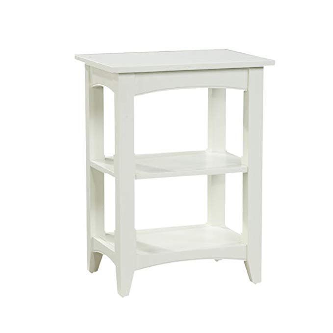 Alaterre ASCA02IV Shaker Cottage 2 Shelf End Table, Ivory