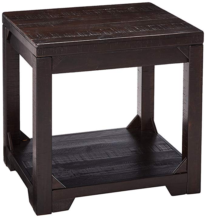 Signature Design by Ashley T745-3 Rectangular End Table, Rustic Brown