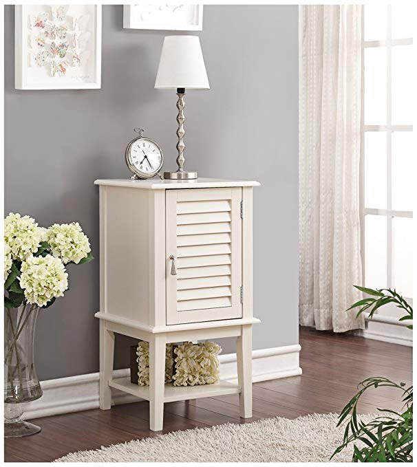 Acme Furniture Hilda 97142 Side Table, White, One Size