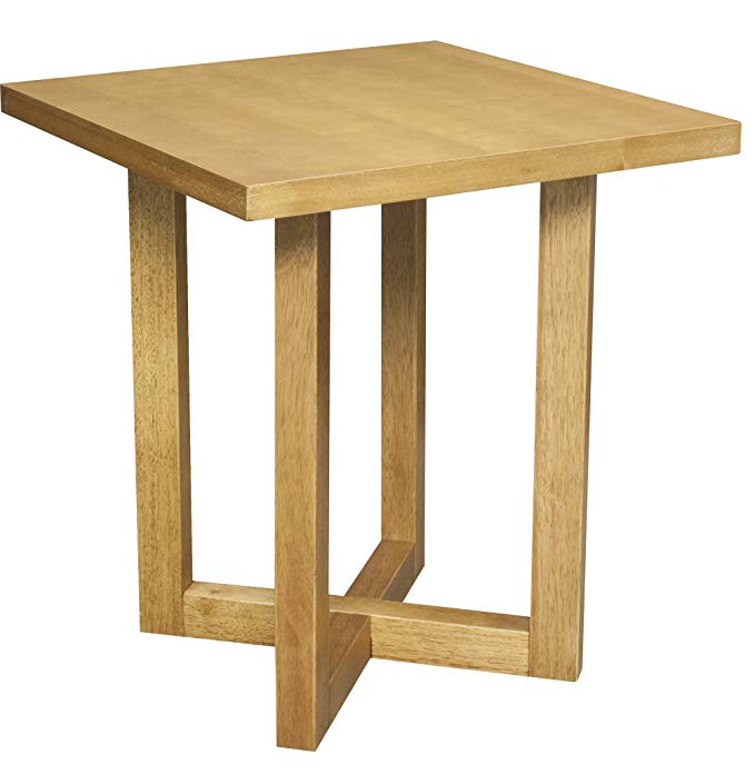 Regency 21-Inch Square Veneer End Table, Medium Oak