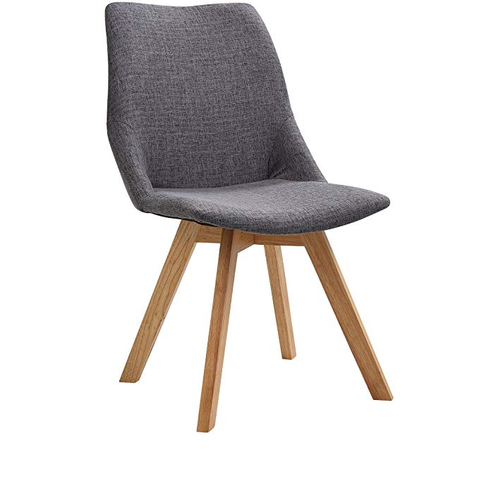 Versanora VNF-00030 Moderna Stylish Beautiful Accent Modern Fabric Contoured Chair, Single, Grey